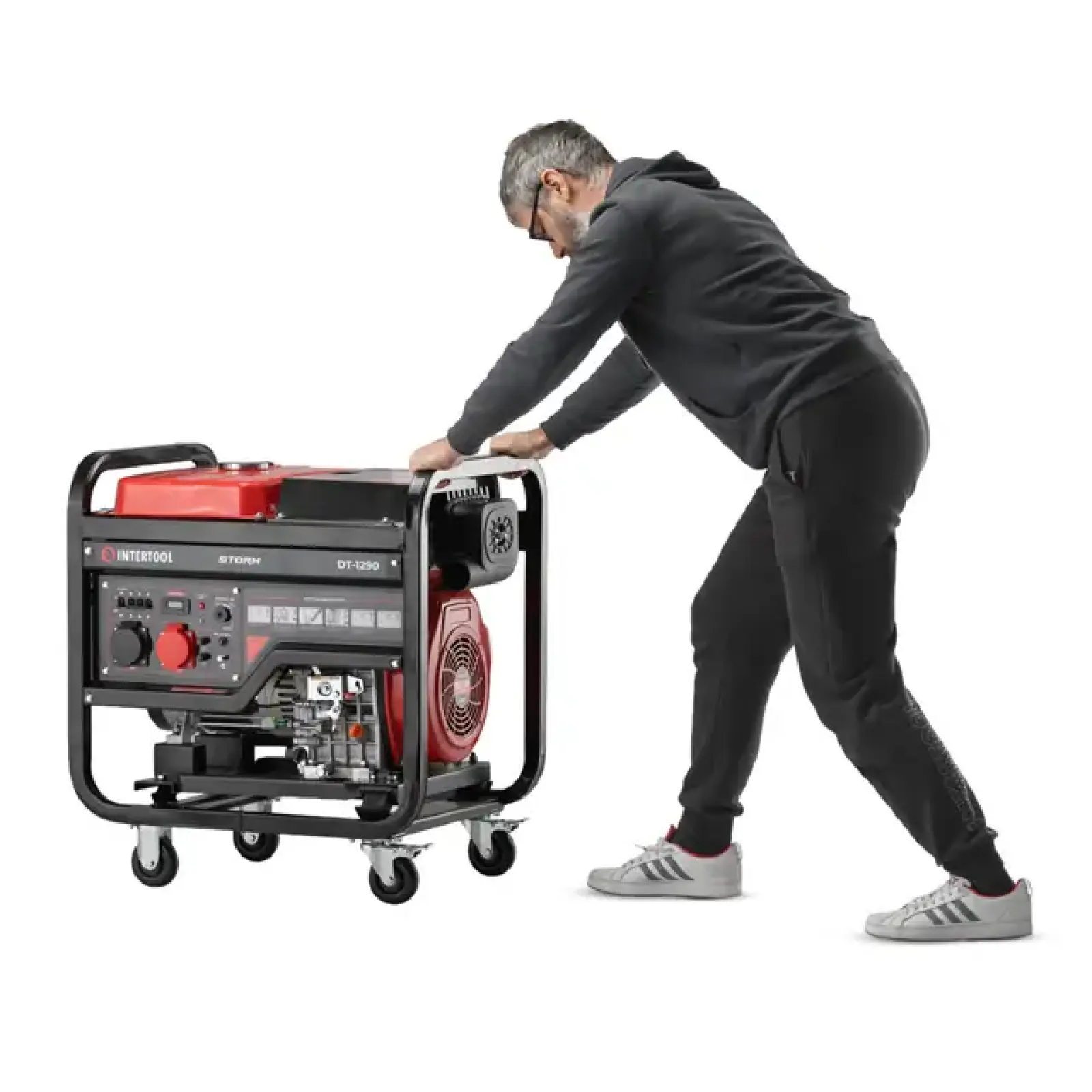 Генератор дизельний 8,0/9,0 кВт, 400/230 В, DUAL POWER, бак 25 л, електро/ручний старт, мідна обмотка, STORM INTERTOOL (DT-1290) UA