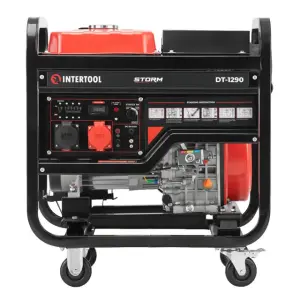 Генератор дизельний 8,0/9,0 кВт, 400/230 В, DUAL POWER, бак 25 л, електро/ручний старт, мідна обмотка, STORM INTERTOOL (DT-1290) UA
