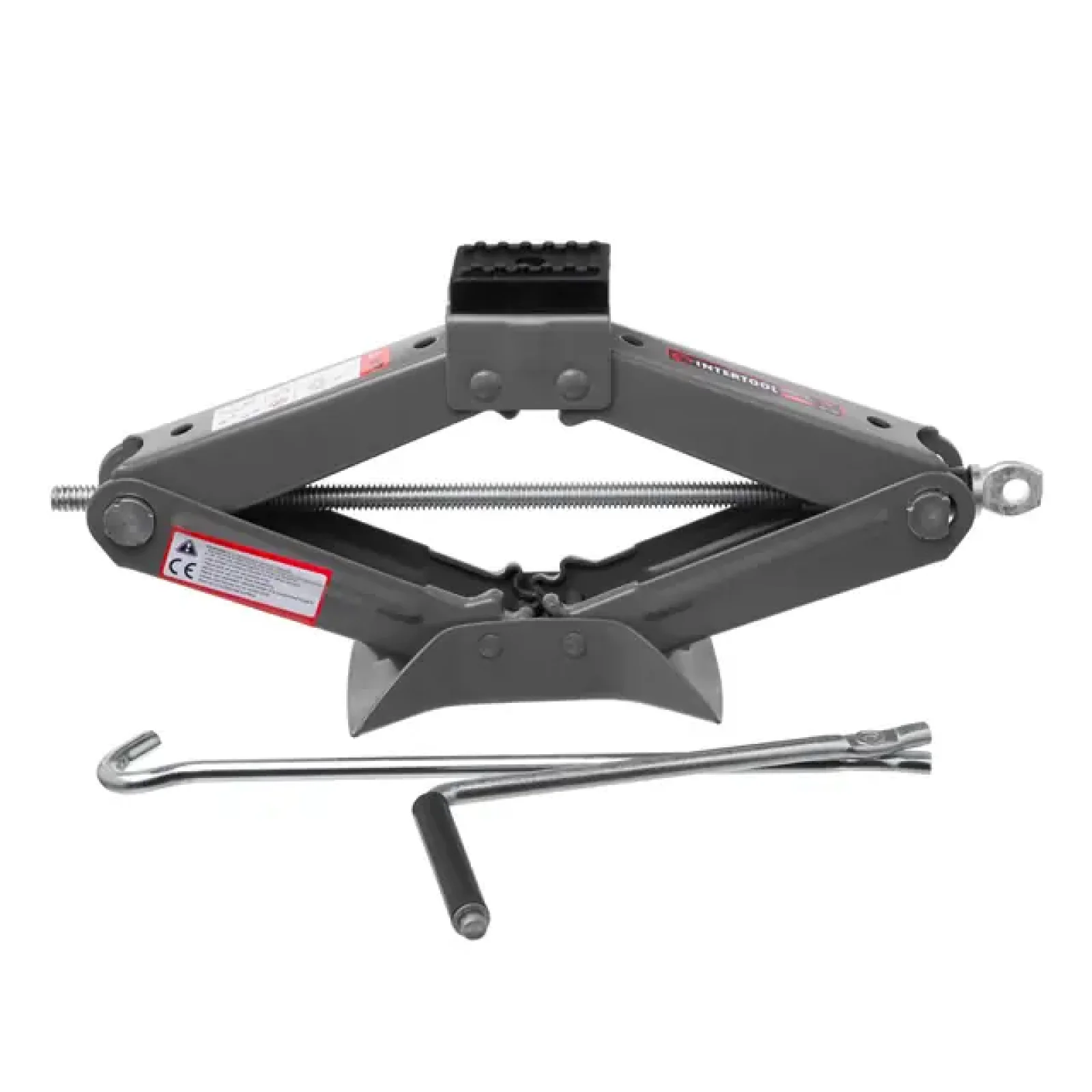 Домкрат механічний ромбоподібний 2т., гумовий упор., 110-400 мм INTERTOOL (GT0184) UA