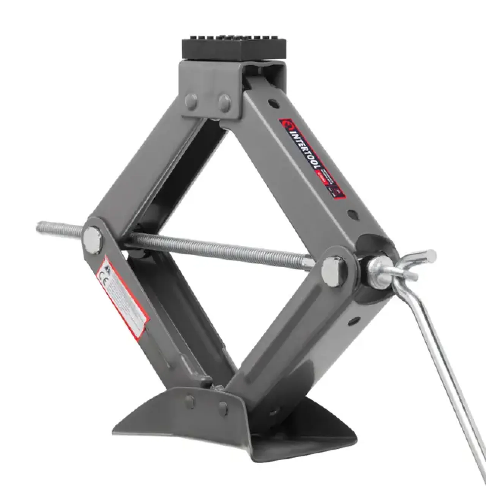 Домкрат механічний ромбоподібний 2т., гумовий упор., 110-400 мм INTERTOOL (GT0184) UA