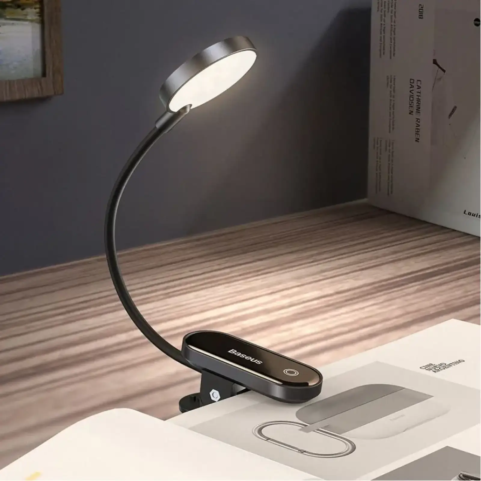 Лампа LED Baseus Comfort Reading Mini Clip Dark Gray
