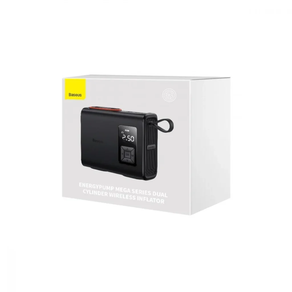 Автомобільний насос Baseus Mega EnergyPump Series Dual Cylinder Wireless Black, CRNL060001