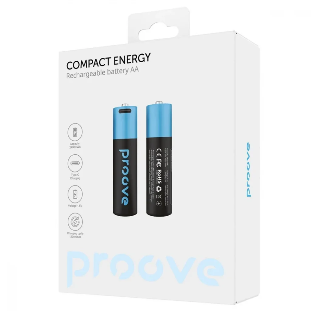 Акумуляторні батарейки Proove Compact Energy AA 2 pcs Black, RBCE24010008
