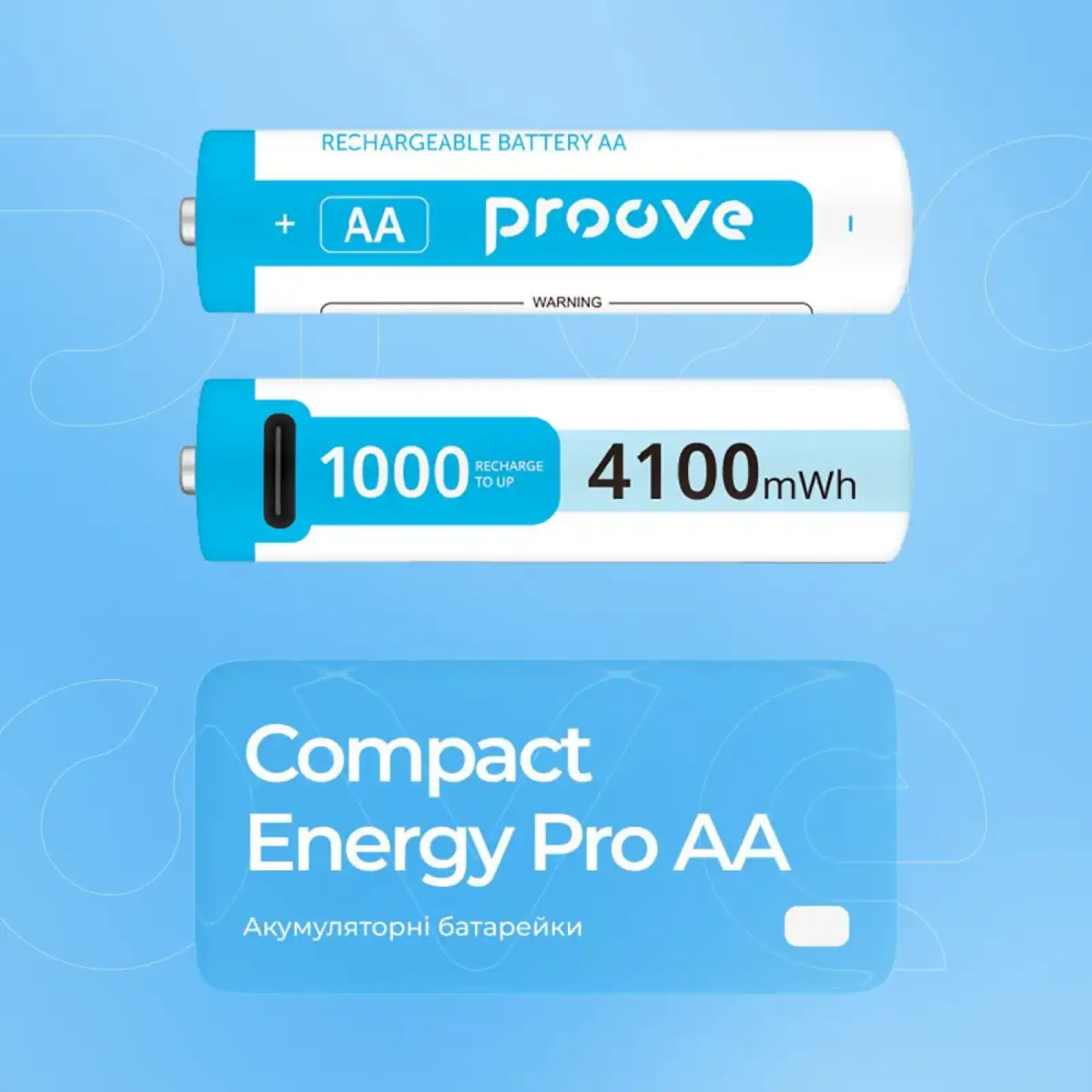 Акумуляторні батарейки Proove Compact Energy Pro AA 2 pcs White