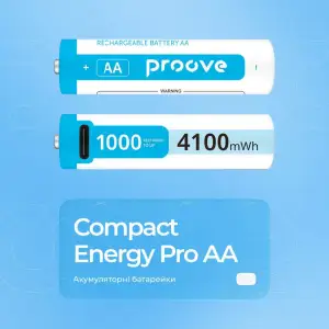 Акумуляторні батарейки Proove Compact Energy Pro AA 2 pcs White