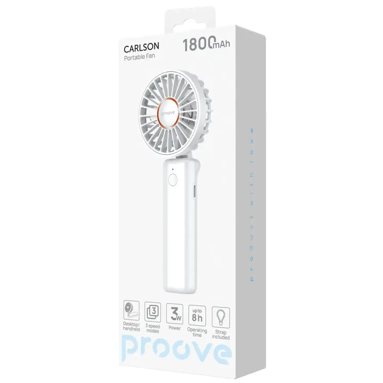 Портативный вентилятор Proove Carlson White