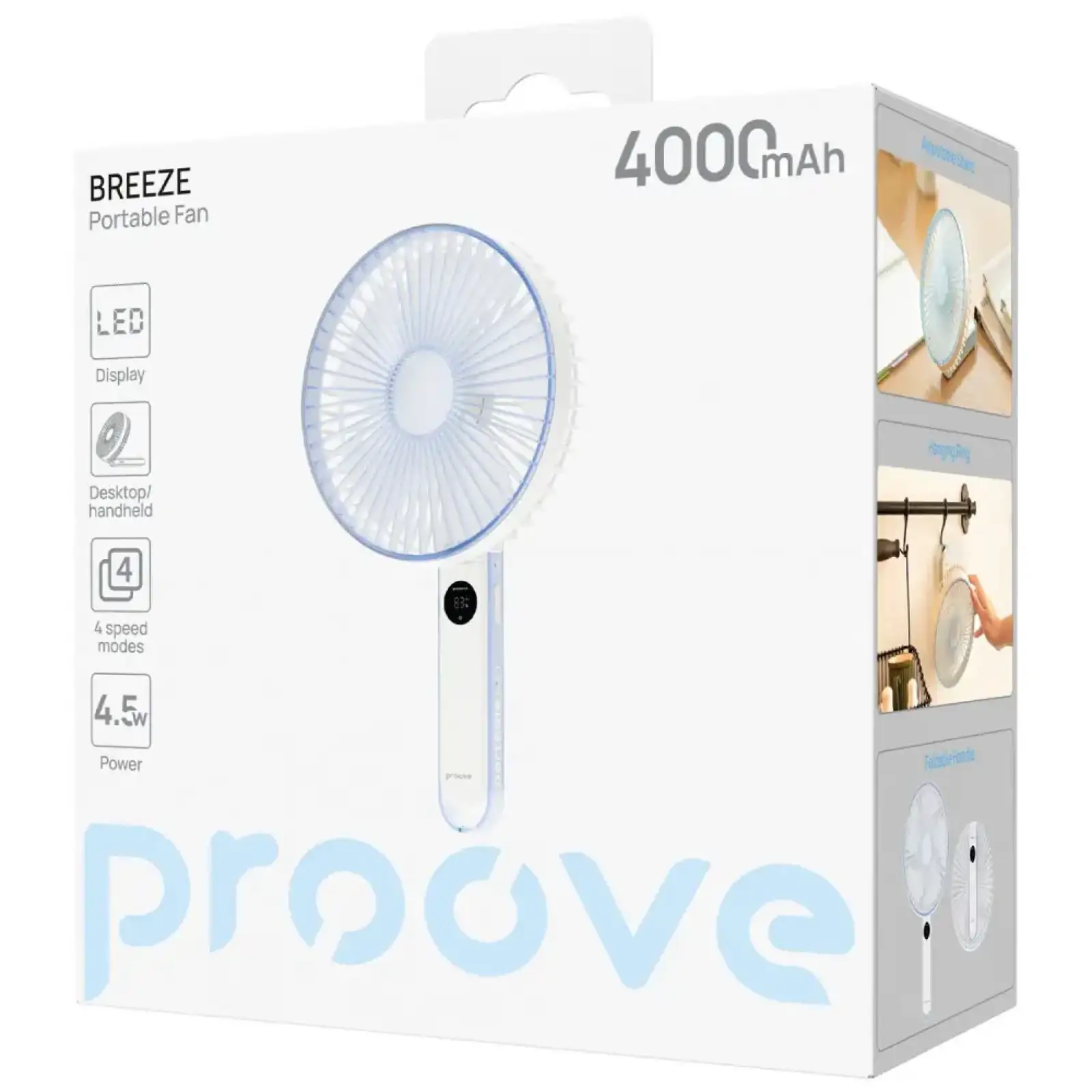 Портативный вентилятор Proove Breeze White