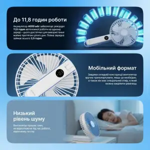 Портативный вентилятор Proove Breeze White