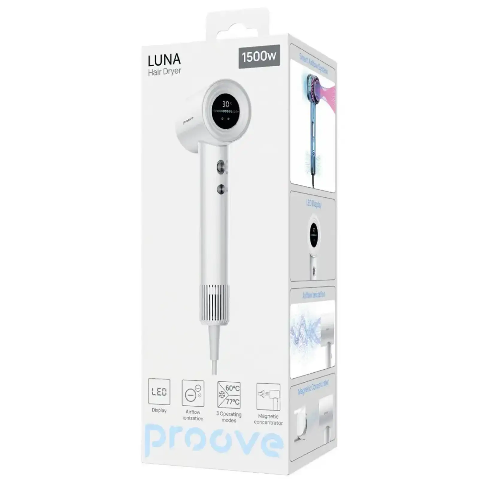 Фен Proove Luna (1500W) White