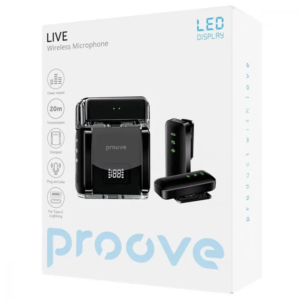 Беспроводной петличный микрофон Proove Live Black (PLWM00012101)
