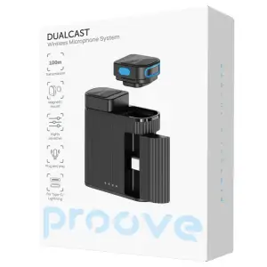 Бездротовий петличний мікрофон Proove DualCast Black