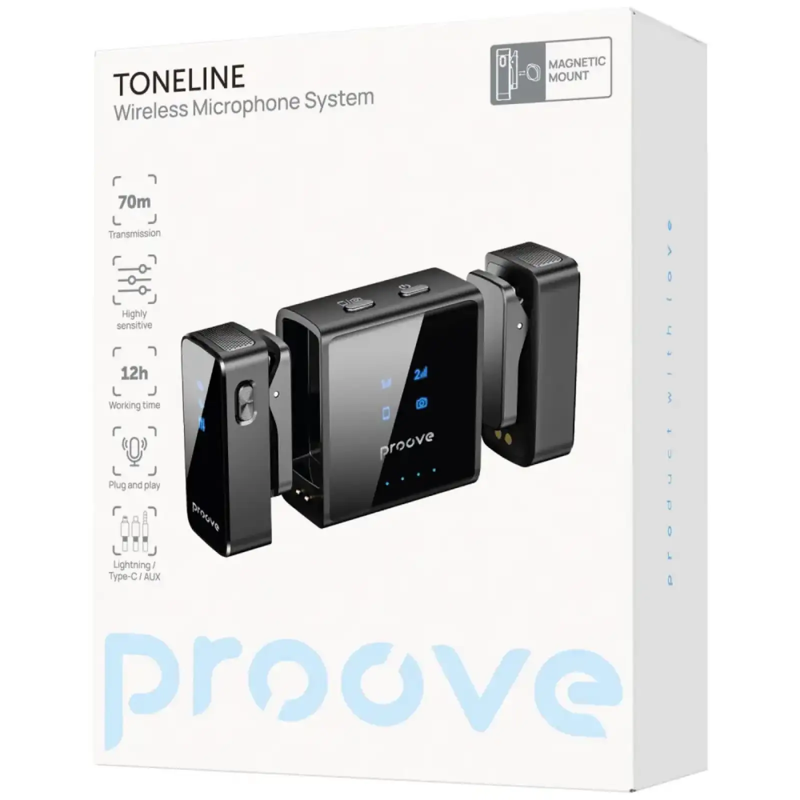 Бездротовий петличний мікрофон Proove ToneLine Black