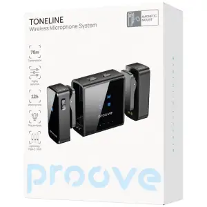 Бездротовий петличний мікрофон Proove ToneLine Black
