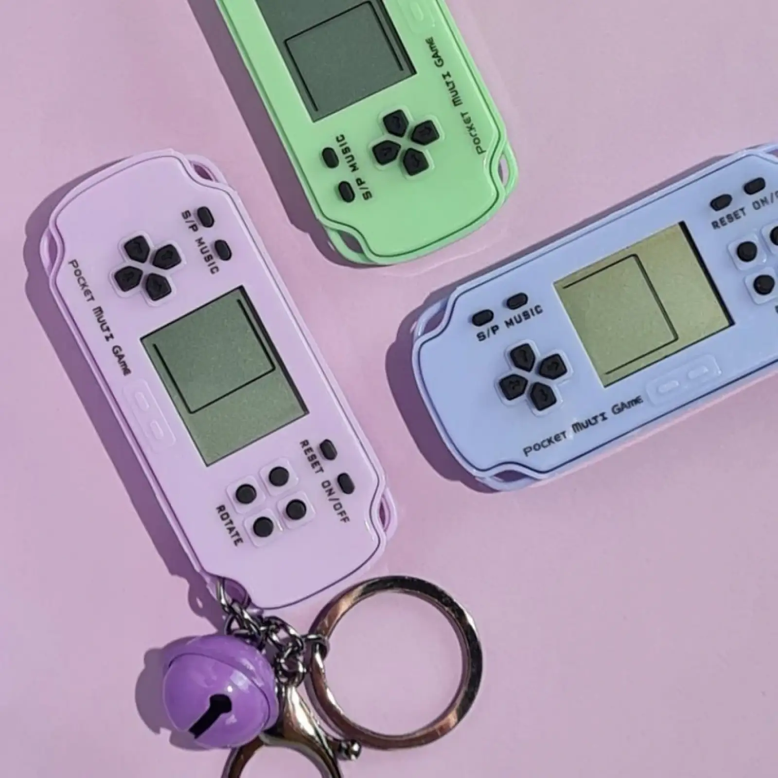 Портативна ігрова консоль Keychain Tetris 23 Games Blue