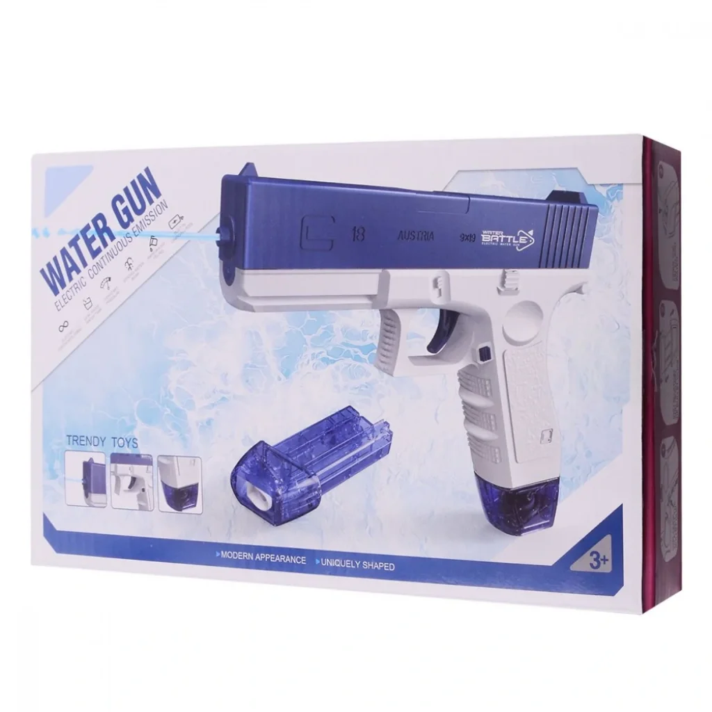 Водяной пистолет Water Gun Glock blue, 45143
