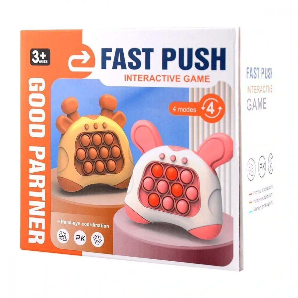 Портативная игра Speed Push Game Animals Pink