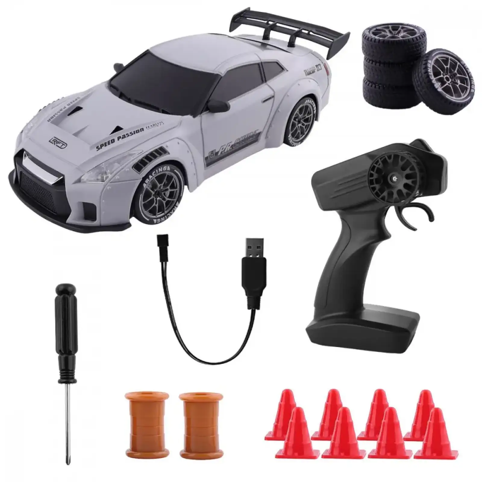 Машинка для дрифту на радіокеруванні Nissan GT-R S815 Gray