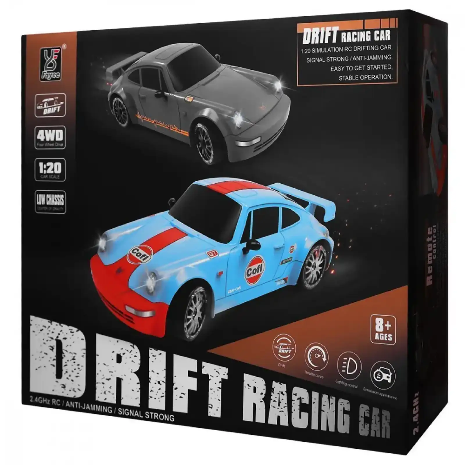 Машинка для дрифту на радіокеруванні Porsche GT 911 Gray