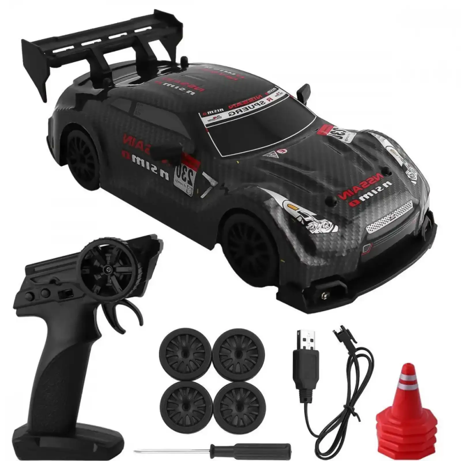Машинка для дрифту на радіокеруванні Nissan GT-R (R35) Turbo Black