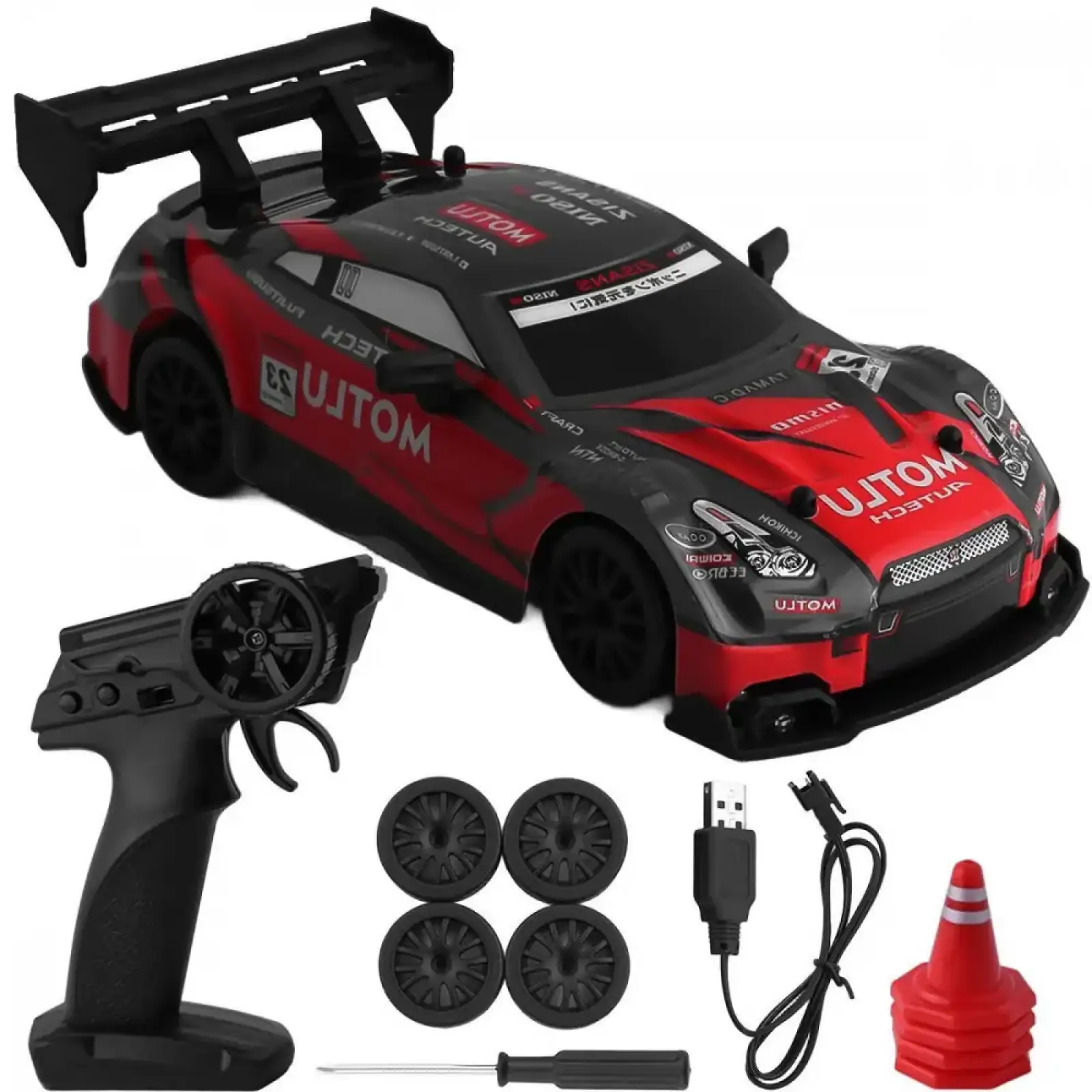 Машинка для дрифта на радиоуправлении Nissan GT-R (R35) Red