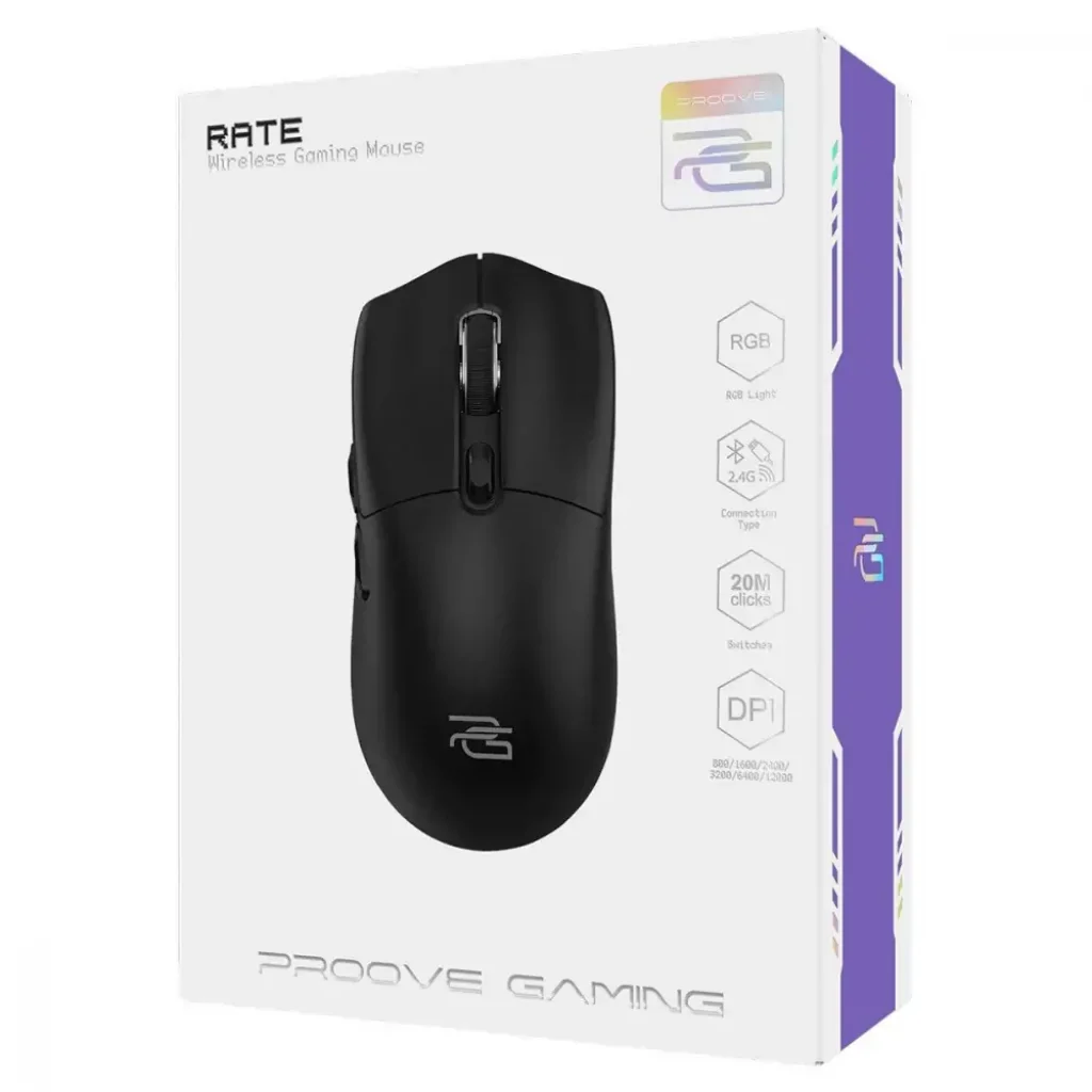 Беспроводная игровая мышь Proove Gaming Rate White, CMRTWR003001