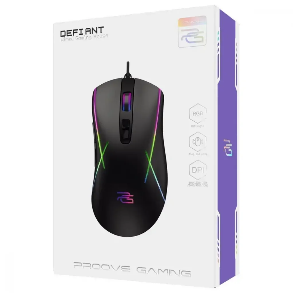 Дротова ігрова миша Proove Gaming Defiant Black, CMDE00000102