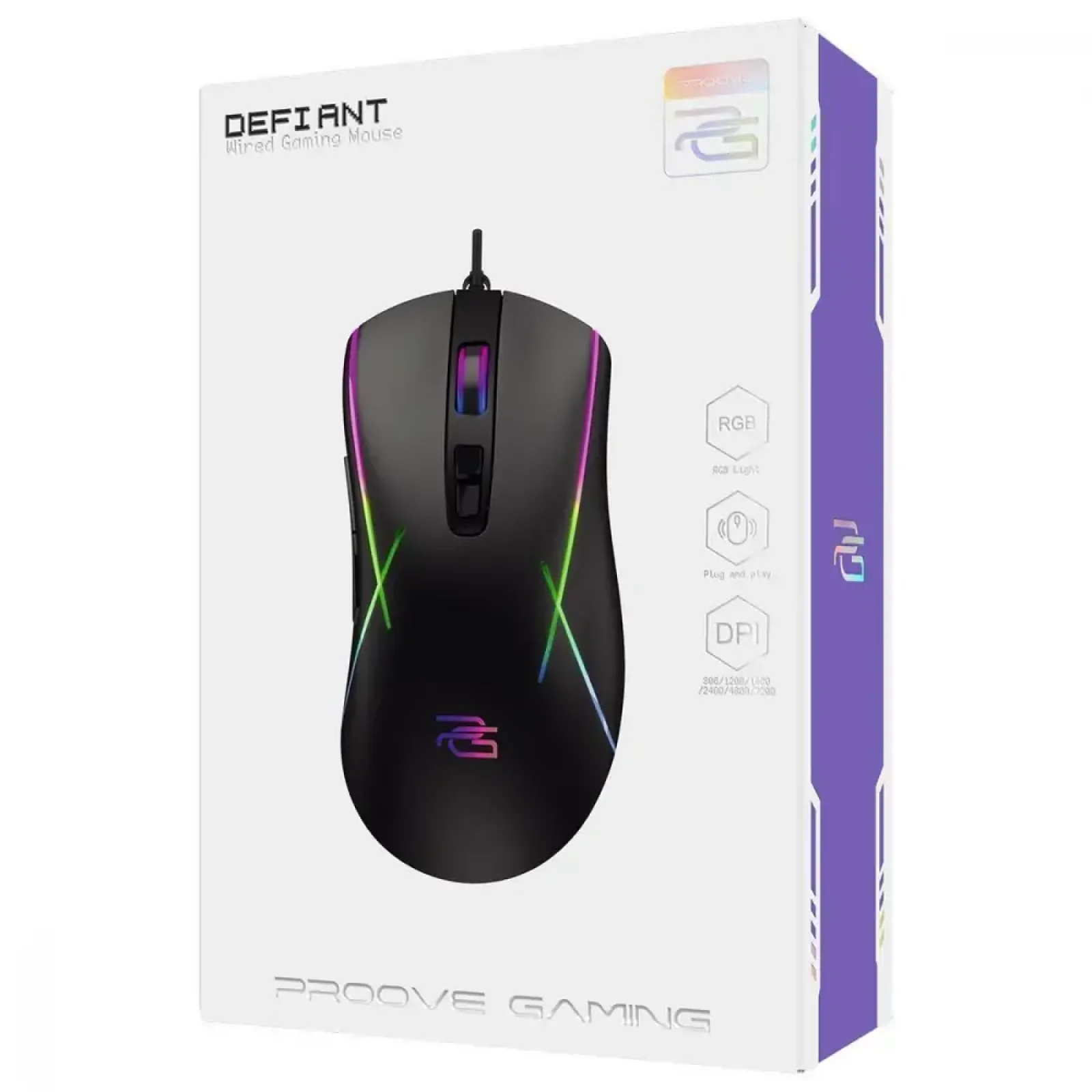 Проводная игровая мышь Proove Gaming Defiant White, CMDE00000101