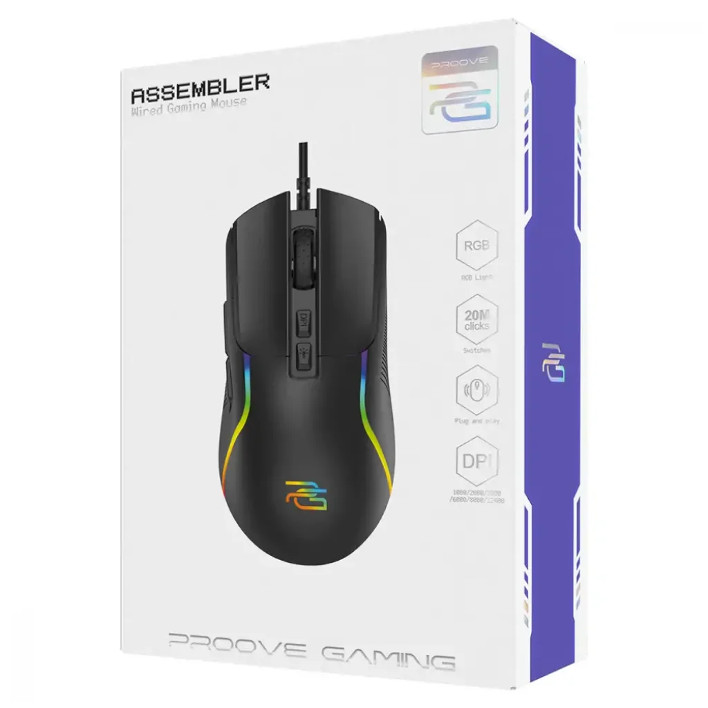 Дротова ігрова миша Proove Gaming Assembler Black, CMAS00000101