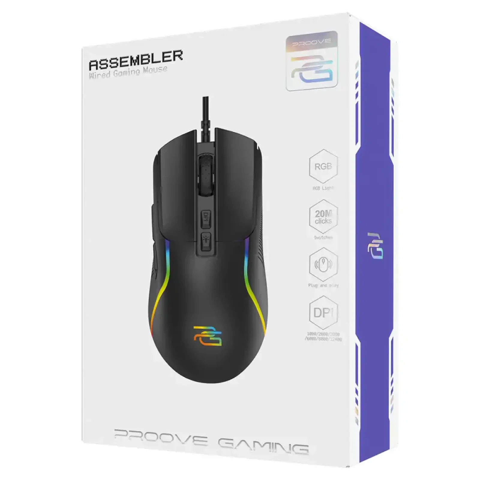 Проводная игровая мышь Proove Gaming Assembler Black, CMAS00000101