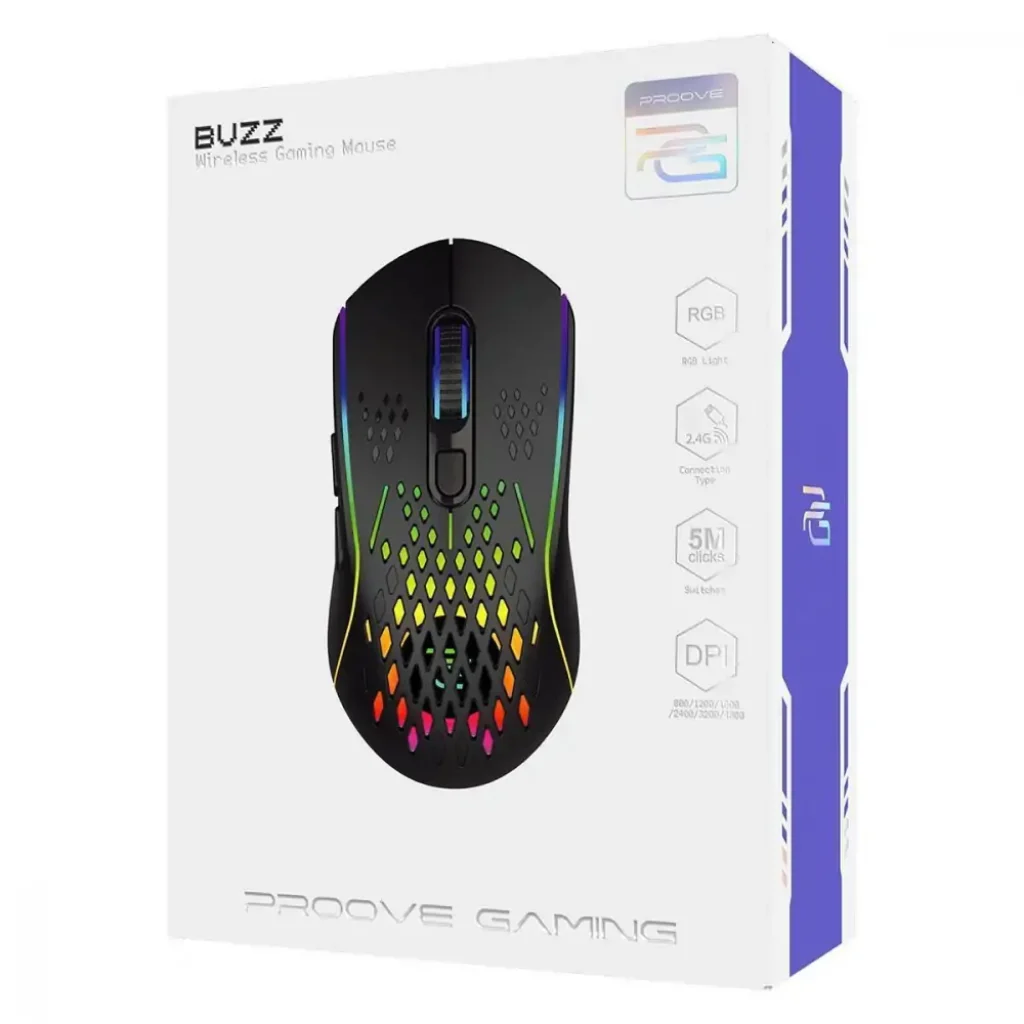 Бездротова ігрова миша Proove Gaming Buzz Black, WMBU00022401