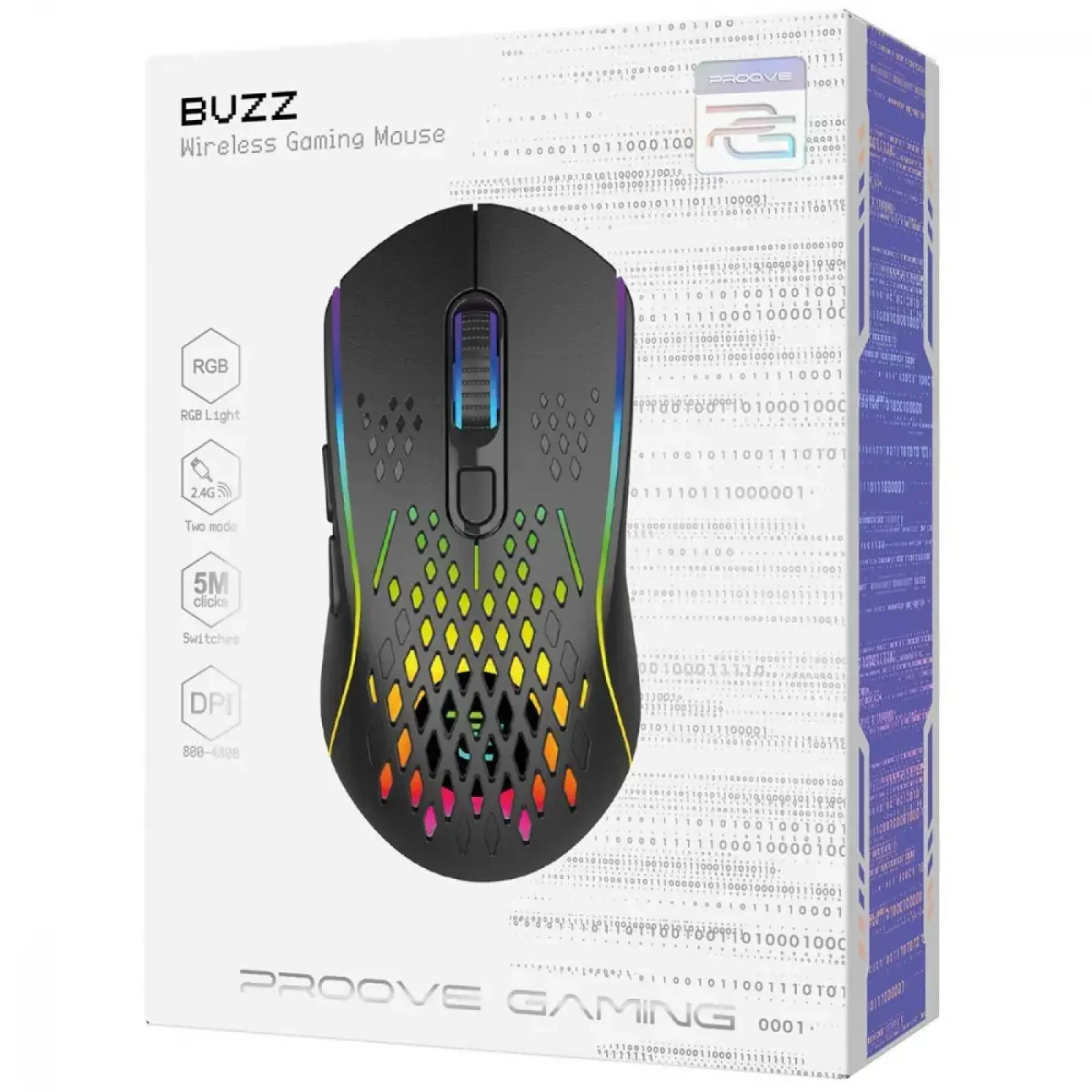 Бездротова ігрова миша Proove Gaming Buzz White (WMBU00022402)