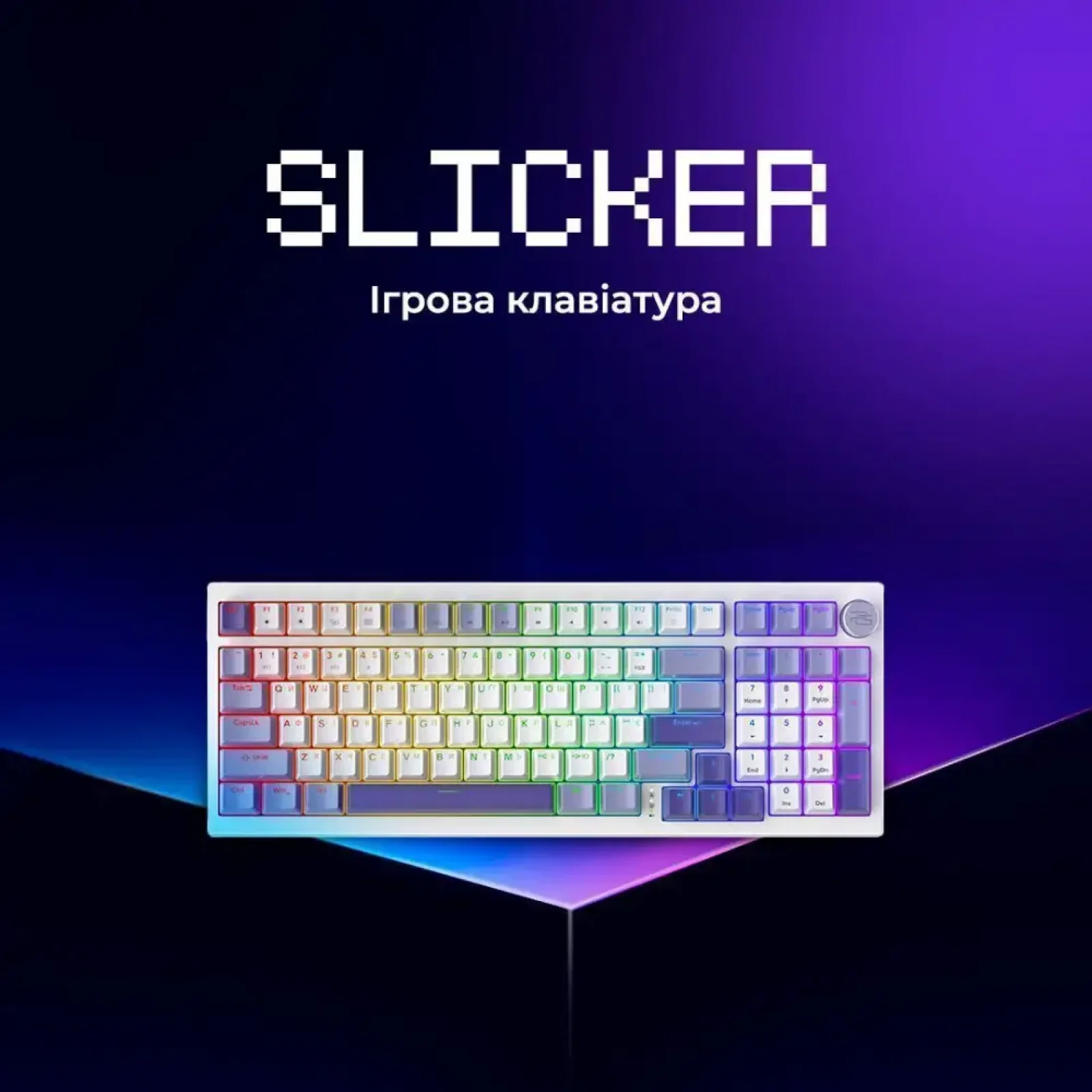 Бездротова ігрова клавіатура Proove Gaming Slicker (Ukraine Layout) Black (WKSL00022401)