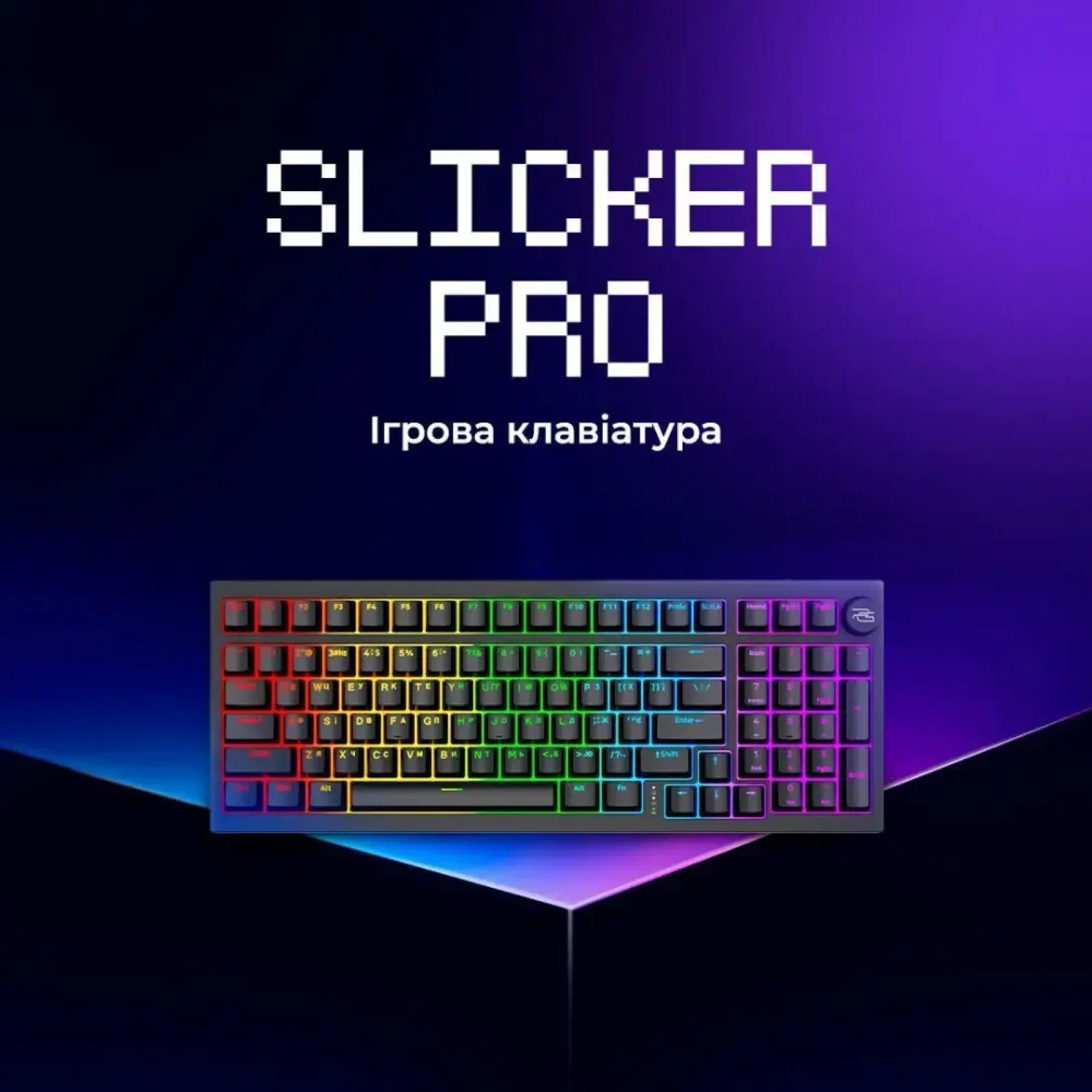 Бездротова клавіатура Proove Gaming Slicker Pro (Ukraine Layout) Black (WKSLP0022401)