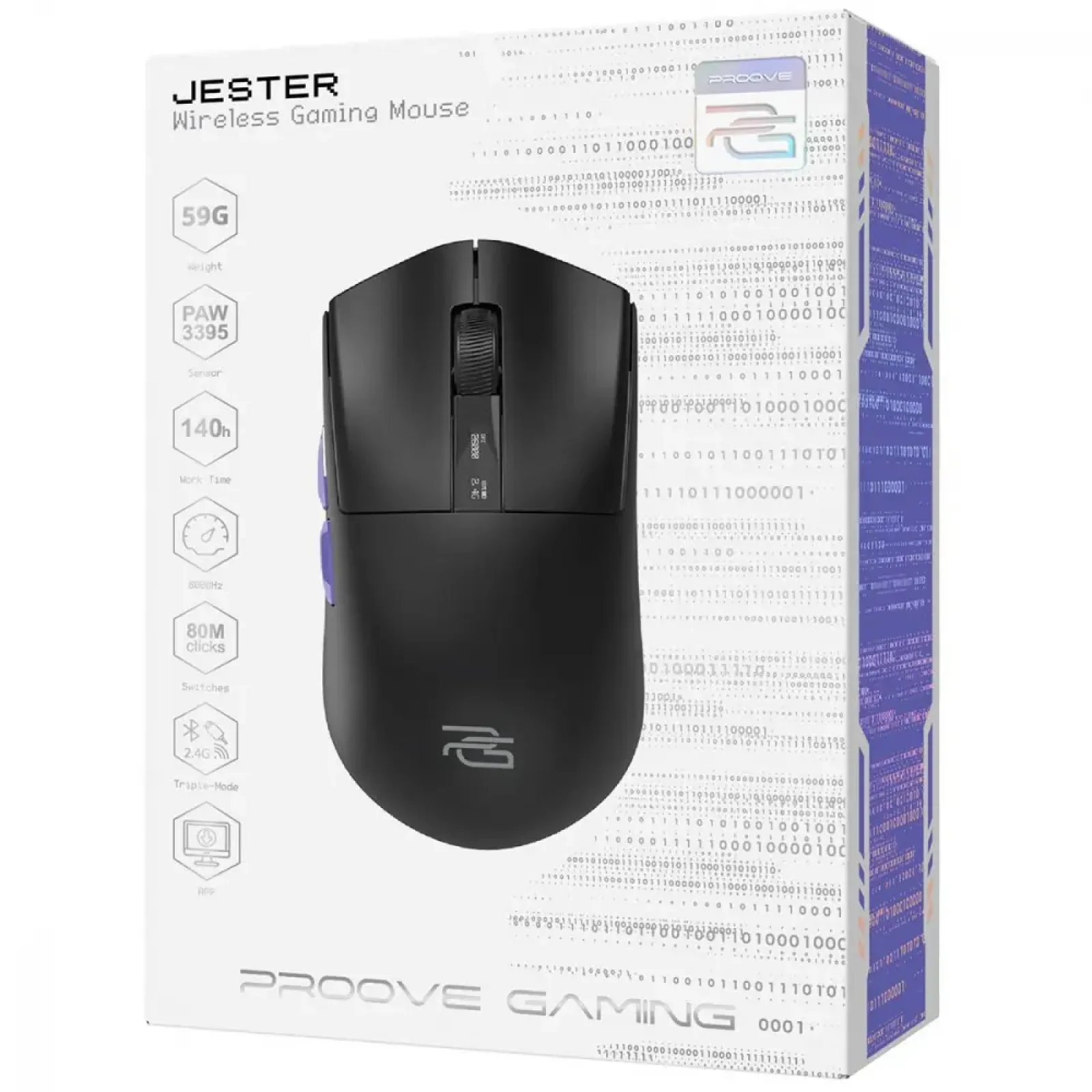 Бездротова ігрова миша Proove Gaming Jester 8K Black (WMJS00022001)