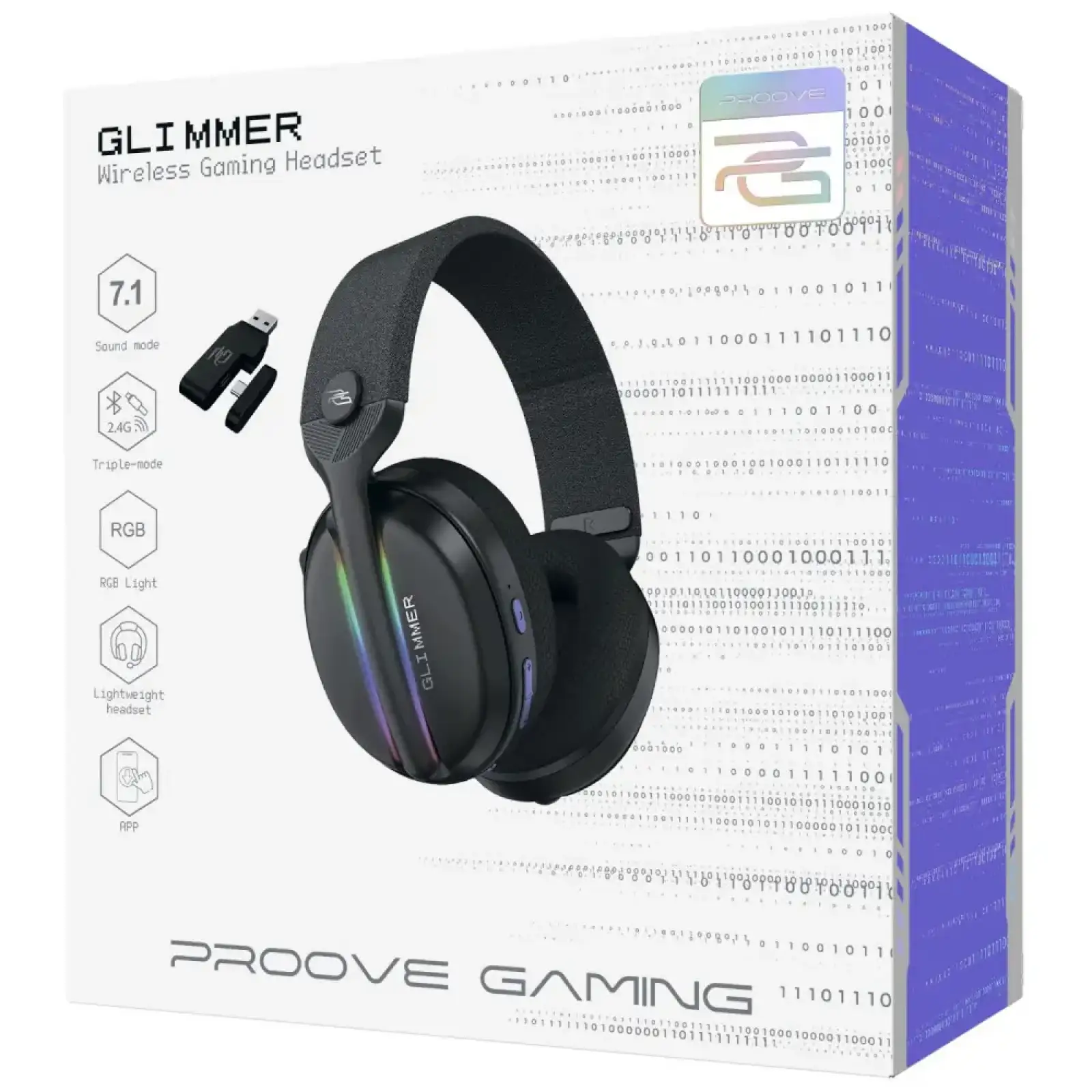 Беспроводная игровая гарнитура Proove Gaming Glimmer (APP) White (WHGL00022002)