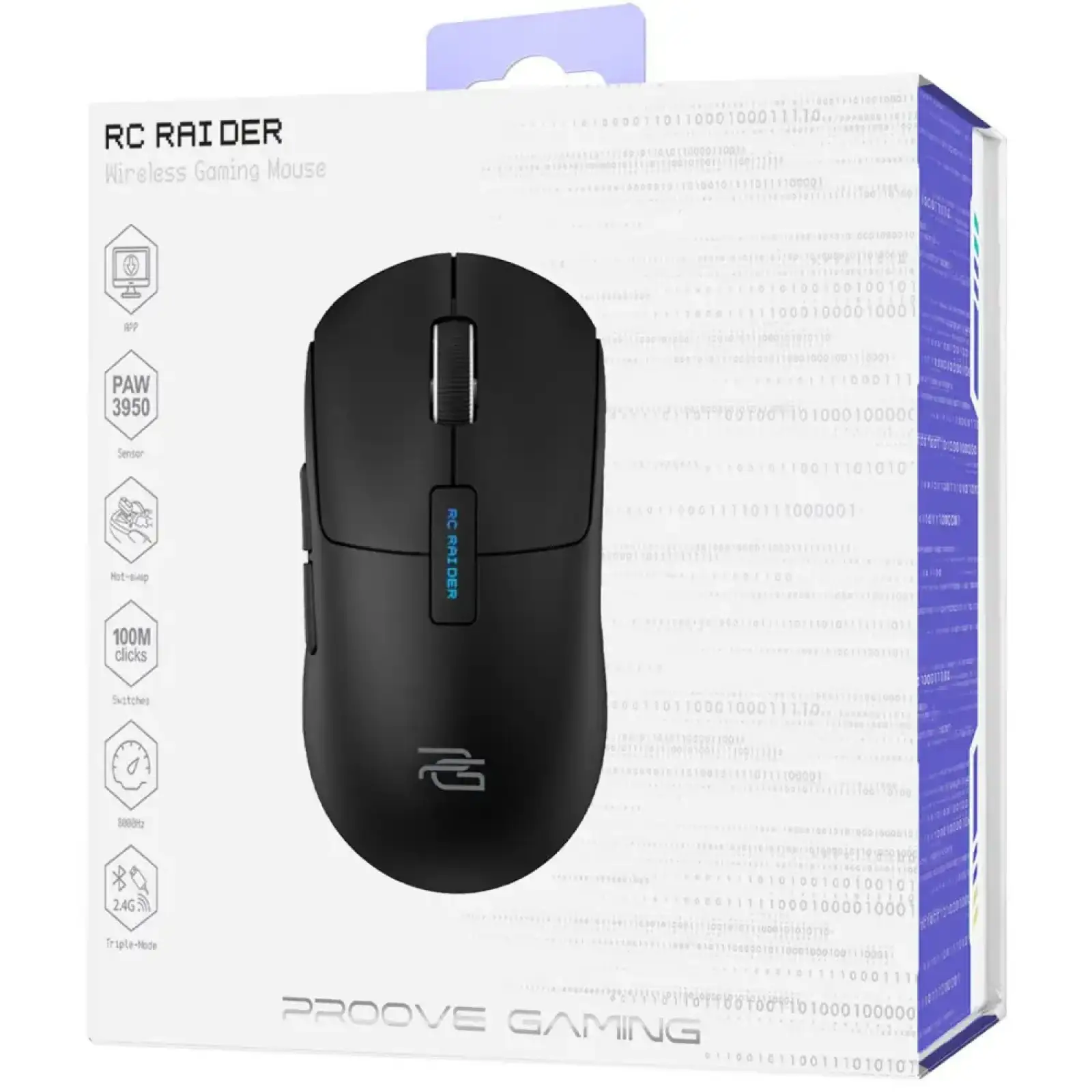 Бездротова ігрова миша Proove Gaming RC Raider 8K White/Purple (WMRR00122017)