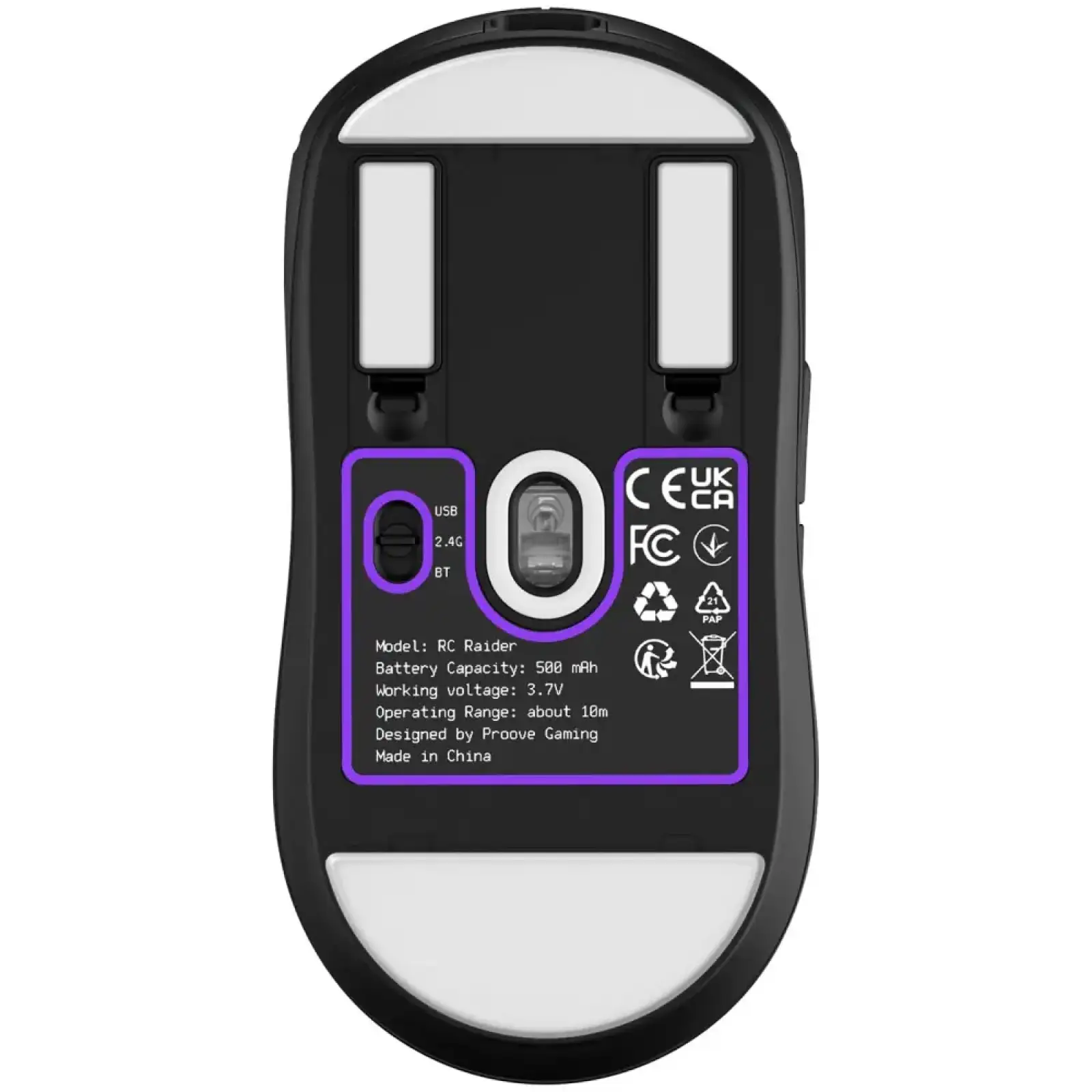 Бездротова ігрова миша Proove Gaming RC Raider 8K White/Purple (WMRR00122017)