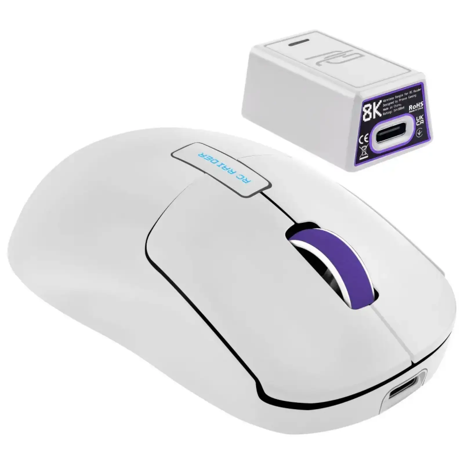 Бездротова ігрова миша Proove Gaming RC Raider 8K White/Purple (WMRR00122017)
