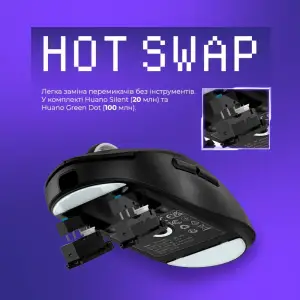 Бездротова ігрова миша Proove Gaming RC Raider 8K White/Purple (WMRR00122017)
