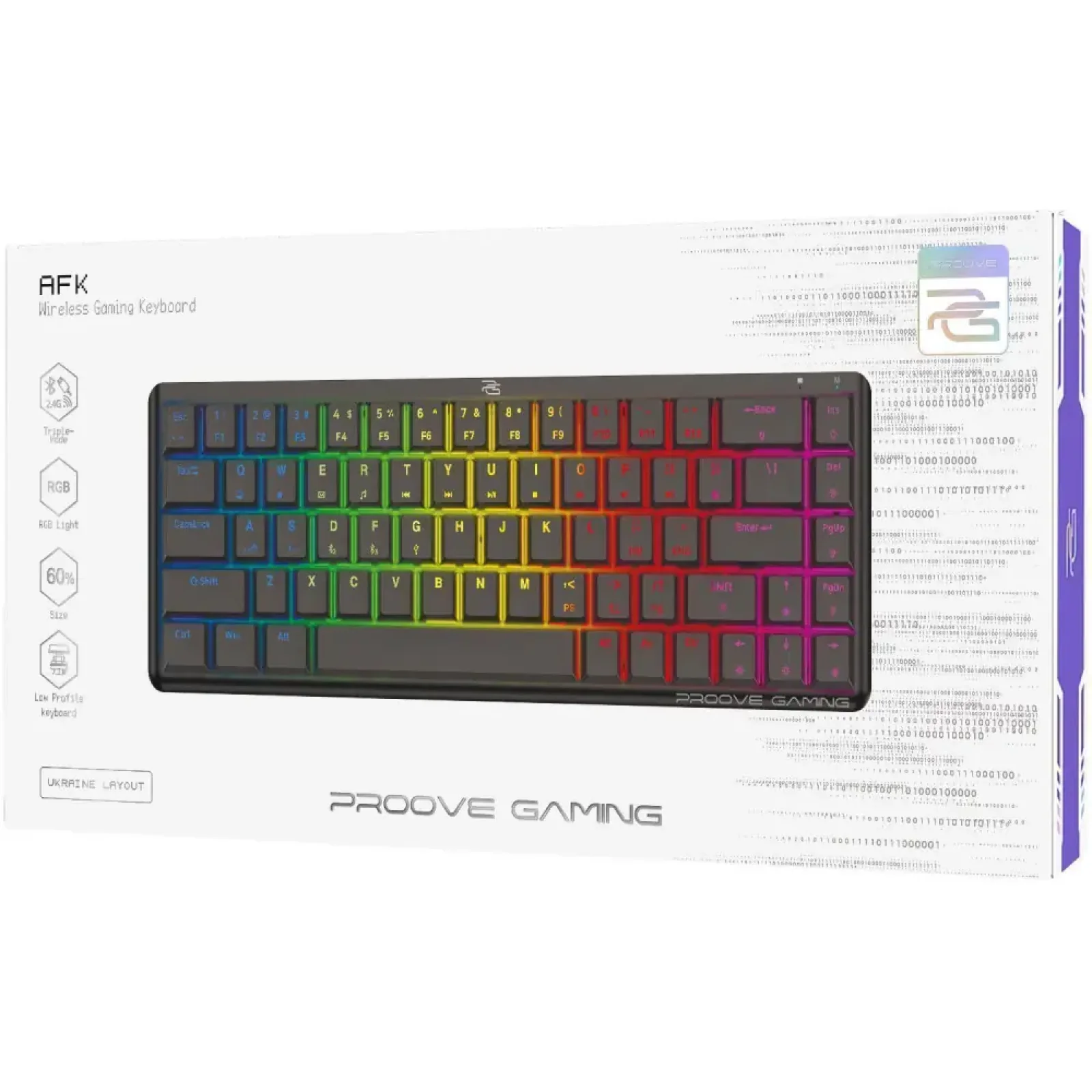 Бездротова клавіатура Proove Gaming AFK (Ukraine Layout) Black (WKAFK1022001)
