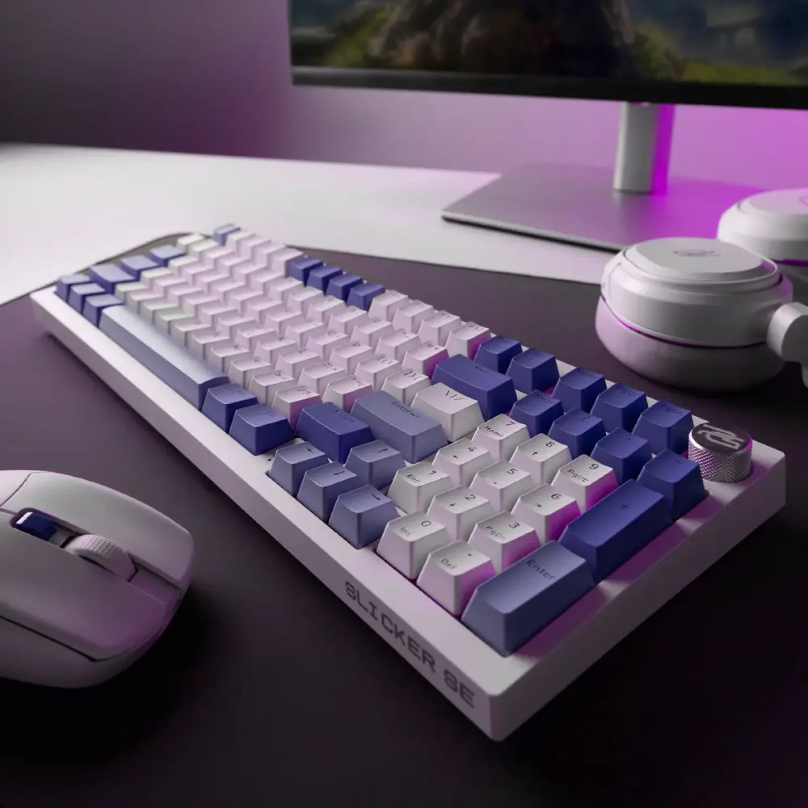 Бездротова клавіатура Proove Gaming Slicker Special Edition (Ukraine Layout) White/Purple (WKSLSE022416)