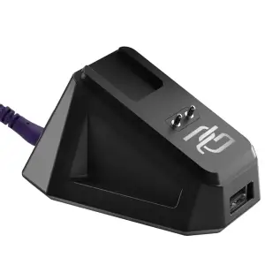 Бездротова ігрова миша Proove Gaming Superfight Wireless with charging dock white/purple