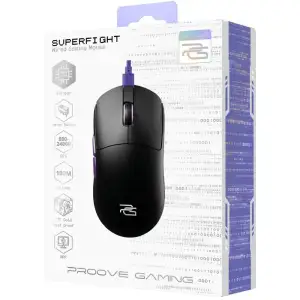Дротова ігрова миша Proove Gaming Superfight Wired black/purple