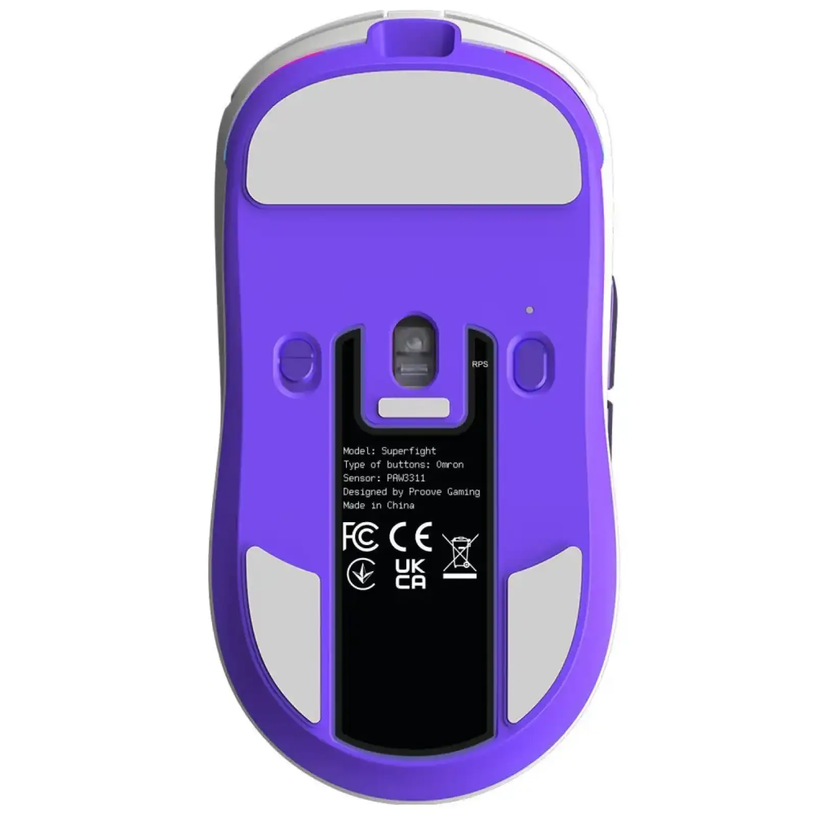 Дротова ігрова миша Proove Gaming Superfight Wired black/purple