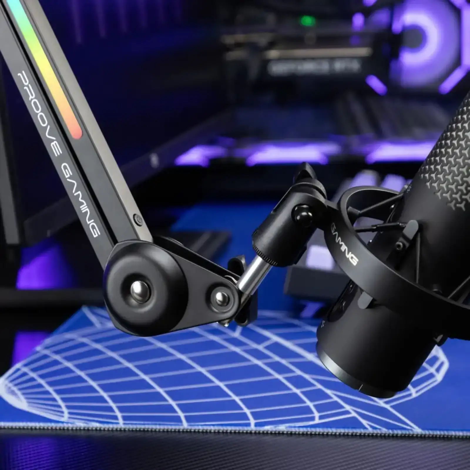 Пантограф для мікрофону Proove Gaming Neon Arm Black