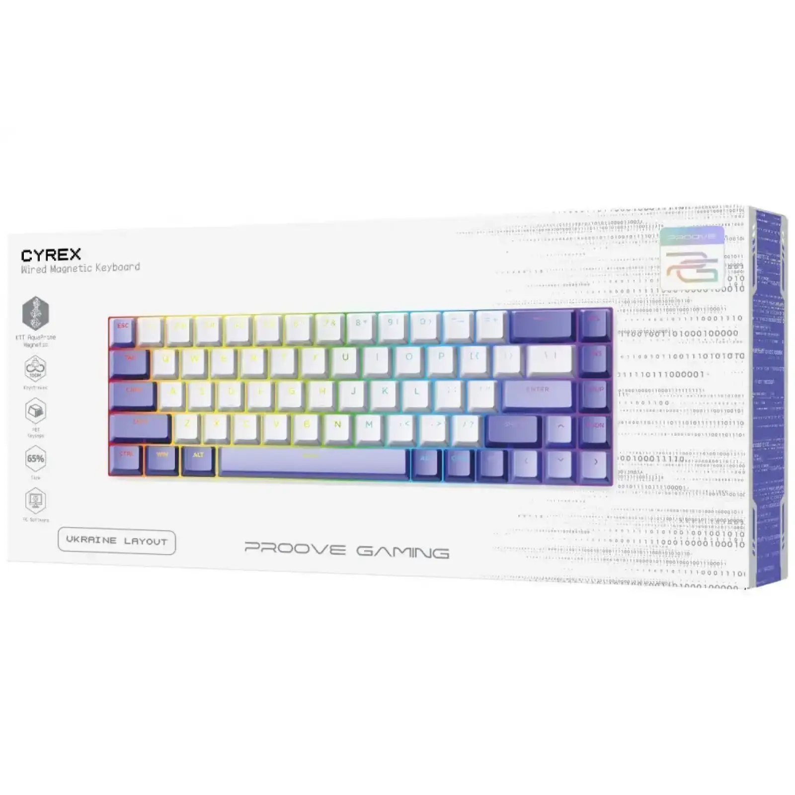 Клавіатура Proove Gaming Cyrex White/Purple
