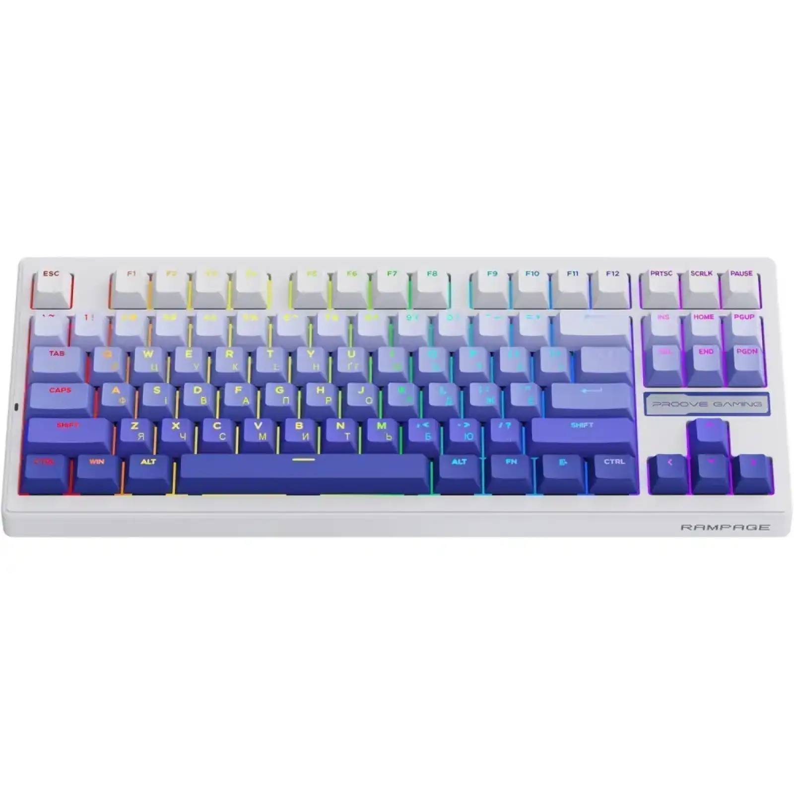Бездротова клавіатура Proove Gaming Rampage Gradient Purple/Black