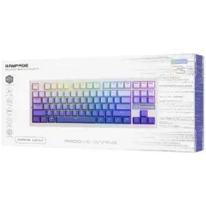 Бездротова клавіатура Proove Gaming Rampage Gradient Purple/White