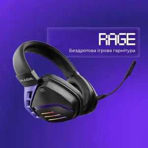 Бездротова ігрова гарнітура Proove Gaming Rage (APP) black/purple