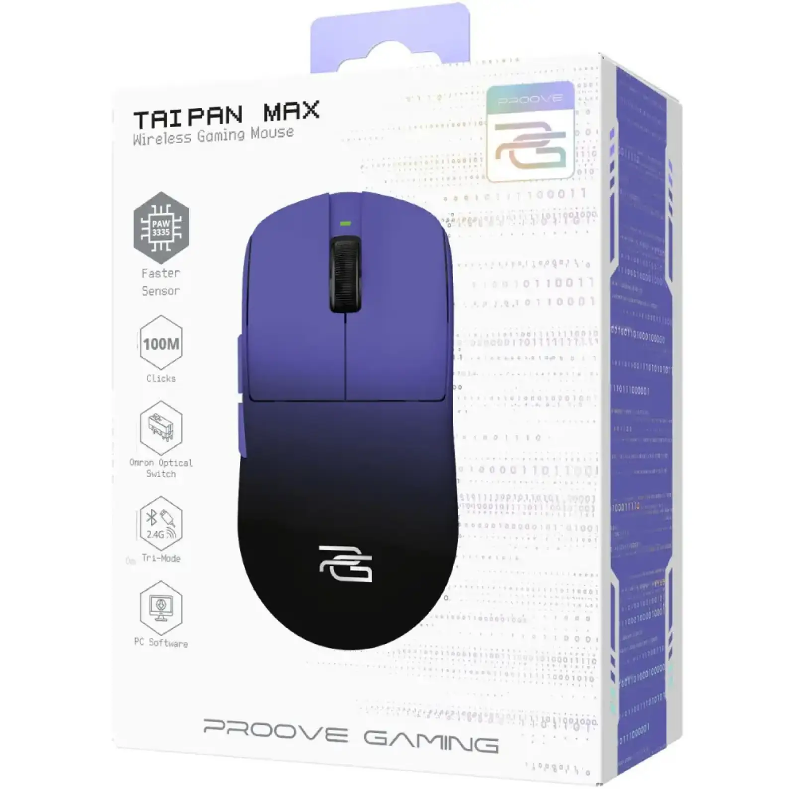 Беспроводная игровая мышь Proove Gaming Taipan Max white/purple